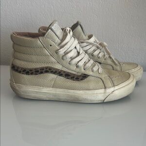 Vans Vault Limited High-Top Sneakers - Cream and Brown